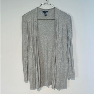 GAP Gray Cardigan Sweater Lightweight Open-Front